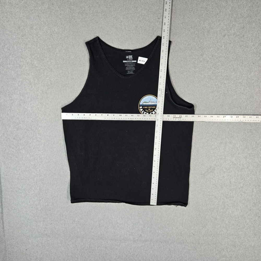 Salty Crew Men Tank Top X LARGE Black Graphic Boat Sink or Swim Logo Sleeveless